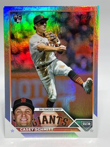 2023 Topps Update CASEY SCHMITT Giants rc #US133 Rookie Silver Rainbow Foil