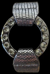 Roberto Mantellassi Bracciali Braccialetti Cristallo Swarovski Pelle Nera - Foto 1 di 6