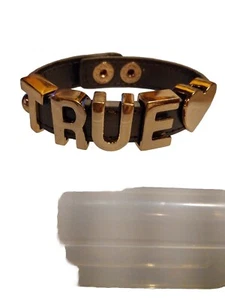 BCB GENERATION WOMEN'S TRUE  WITH HEART LEATHER  BRACELET Y2k - Picture 1 of 2