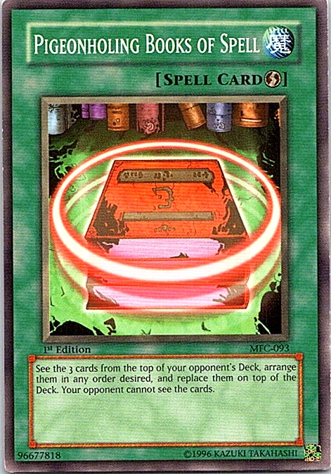 Pigeonholding Books Of Spell MFC-093 Yu-Gi-Oh! Card Light Play 1st Edition - Image 1 of 1