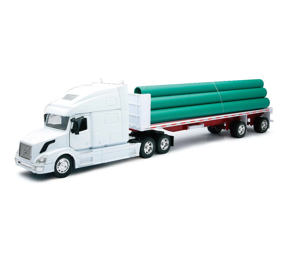 New  Ray 1/32 Volvo VN780 w/Flatbed Trailer & Pipe Load Color may vary NRY14223 - Image 1 of 1