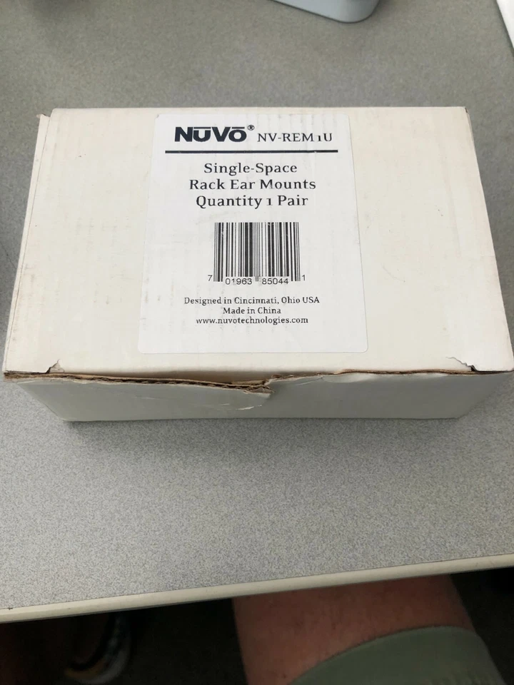Nuvo Nv-rem1u Single-space Rack Ear Mounts 1 Pair 0441