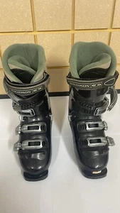 Salomon Evolution 7.0 Ski Boots Mens Size 25.0 Mondo UK 6 Black 4 Buckle Comfort - Picture 1 of 13