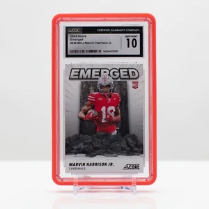 Football 2024 Marvin Harrison Jr. #EM-MHJ Panini SCORE NFL Emerged Rookie CGC 10 - Picture 1 of 4