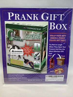 Caja de regalo de bromas láser aspiradora para gatos divertida Navidad cumpleaños regalo envoltura bromas mascota Foto 1 de 4