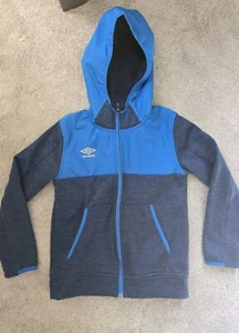 Umbro Kapuzenpullover Jungen Reißverschluss vorne 8-10 Medium Jugend hellblau/marineblau - Bild 1 von 6