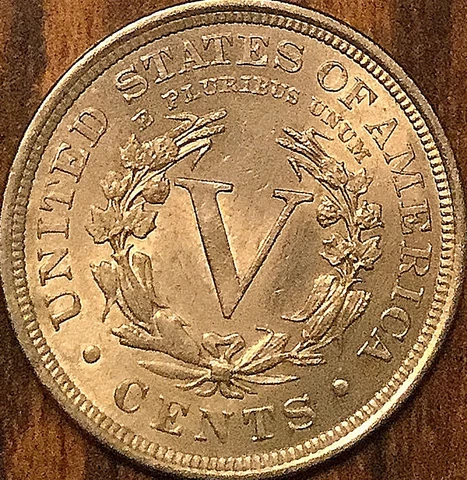 1901 USA LIBERTY 5 CENTS COIN - Lustrous UNC details - Surface hairlines Cover
