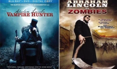 ABRAHAM LINCOLN; Vampire Hunter+ Vs Zombies+ Grahame-Smith's Book- NEW 2 BLU-RAY - Image 1 of 2