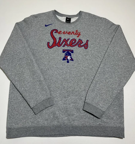NIKE PHILADELPHIA 76ERS CREWNECK SWEATSHIRT NBA HARDWOOD CLASSICS CITY EDITION Cover