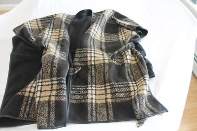 Acogedor abrigo polar a cuadros de Rachel Roy - talla L/XL Foto 1 de 4