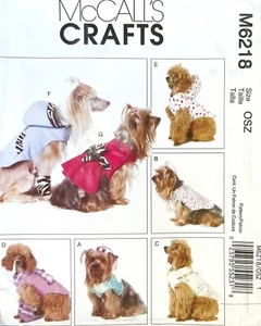 McCall's Pet Clothes Pattern M6218 Size S-XL UNCUT - Bild 1 von 2