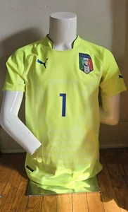 Puma S Italy 2014-16 Goalkeeper Soccer Football Jersey #1 Buffon - Picture 1 of 9