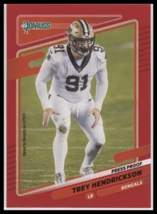 2021 Donruss #100 Trey Hendrickson Press Proof Red - Picture 1 of 2