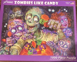 Zombies Like Candy 1,000 Piece Puzzle New - Picture 1 of 3