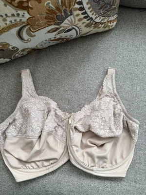 Lilyette Tailored Lace Trim Shaping Minimizer Underwire Bra 0428 Nude 36G New - Image 1 of 4