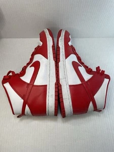 Nike Dunk High Championship White Red Size 9.5 Men Sneaker Basketball - Picture 1 of 8