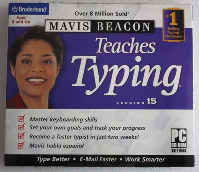 Software PC Broderbund MAVIS BEACON TEACHES TYPING 15 NEW Jewel - Image 1 of 2