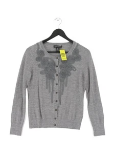 Banana Republic Women's Cardigan M Grey 100% Wool Round Neck Cardigan - Picture 1 of 6