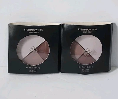 2 Revlon Professional Eyeshadow Trio Matte Subtleties 724662 Discontinued Set  - Image 1 of 4