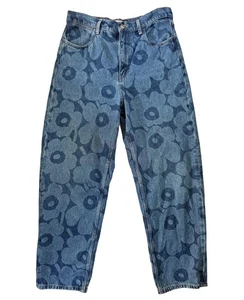 Pantalones de mezclilla MARIMEKKO Maridenim Barrel estampado único azul para mujer 28W 28L - Imagen 1 de 15