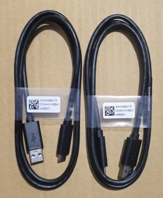 2 x Dell USB Type-C to USB ,Gen 2 , 3A, 1m  Cable 3HHXW from Dell U2724, U2424H - Image 1 of 2