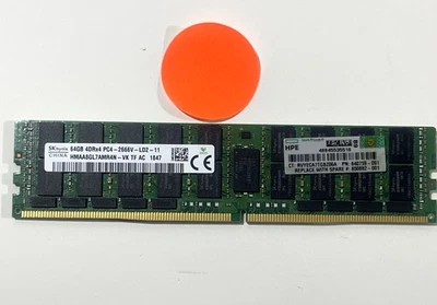 HYNIX 64GB 4DRX4 PC4-2666V DDR4 Server Memory HMAA8GL7AMR4N-VK-FOR PARTS - Image 1 of 3
