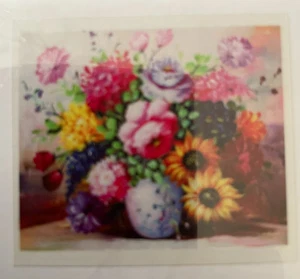 Blumenaufsteller in Vase - 5D Diamond Painting Set 30x40cm Kunst Handwerk Wohndeko - Bild 1 von 2
