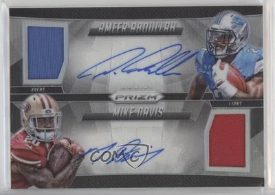 2015 Panini Prizm Pairs /149 Ameer Abdullah Mike Davis #PP-AAMD Rookie Auto RC - Image 1 of 2