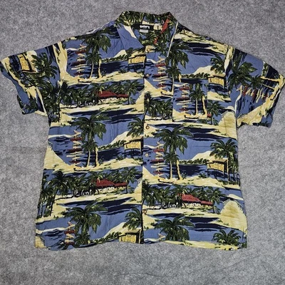 Gallery Limited Hawaiian Shirt Men 3XL MultiColor 100% Rayon Tropical Camp Aloha - Image 1 of 4