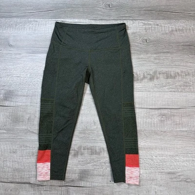 Pantalones PrAna Verde Capri Elastizados Yoga Atlético WMNS M Verde/Rosa/Blanco Ejercicio Foto 1 de 4