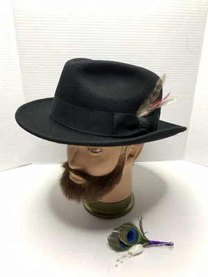 Chapéu Fedora Jaxon Hats C-Crown tamanho 2XL amassável 100% lã feltro P125 - Imagem 1 de 4