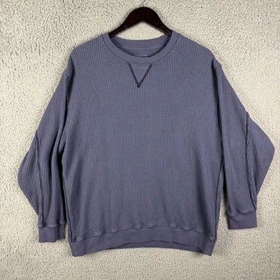 Aerie Sweater Womens Medium Waffle Knit Pullover Crewneck Casual Relaxed Fit - Image 1 of 4