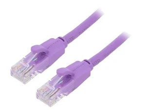 2X IBEVF Patch Cord RJ45 mâle, recto-verso U/UTP 6 CCA PVC violet VENTION - Photo 1/1