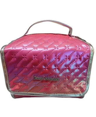 Juicy Couture Metallic Pink/Silver Travel Hanging Cosmetic Case - Image 1 of 4
