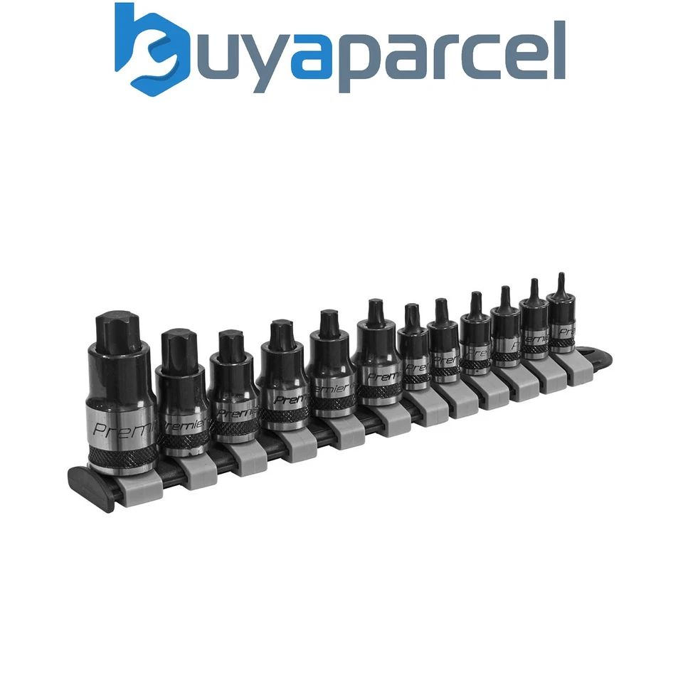 AK6228B Sealey Premier Black TRX Star Socket Set 12pc Stubby 1/4 3/8 1/2