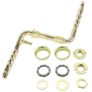 OG LOWRIDER 6 1/2" (165MM) BICYCLE 1 PIECE STEEL TWISTED CRANK GOLD W/ B.B - Picture 1 of 1