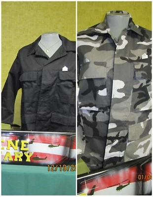 BDU Cargo Shirt Camouflage Tactical Military Uniform Med thru XL 60% Cot 40% Pol - Image 1 of 2