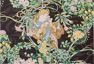 Mucha Alphonse Woman with Flowers Ed.300 Printed Signatur Ed.number pencilFrance - Photo 1/1