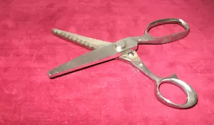 Vintage Sears Pinking Shears Model 2115 Japan Chrome Scissors/Pinking Shears - Picture 1 of 3
