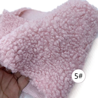 Faux Sheepskin Sherpa Fleece Fabric DIY Material Sewing Toy Doll 45 50CM - Image 1 of 4
