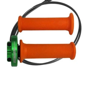 Accossato green quick throttle control grips orange Yamaha YZF R1 2009-2014 - Picture 1 of 7
