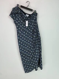 Coast Multicolour Floral Bodycon Dress Ruched One Sleeve Midi Stretch UK 12 NEW - Picture 1 of 15