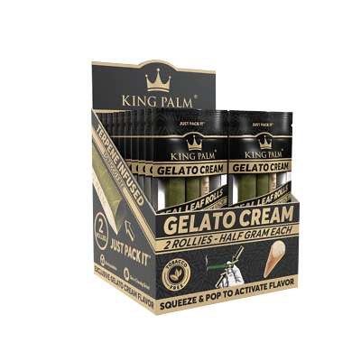 King Palm | Gelato Cream | 2 Leaf Rollie Pre Rolls | 1 Pack = 2 Rolls