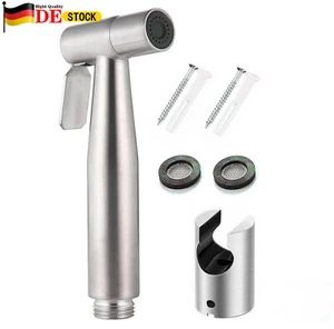 Bidet Brause mit Halter Edelstahl WC Hand Duschkopf Intim Hygiene Dusche Bad Set - Bild 1 von 11
