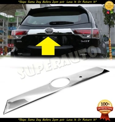 For 2014-2018 TOYOTA Highlander Chrome Stainless Tailgate Liftgate Handle W/ SMK - Image 1 of 2