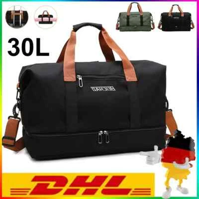 MARKENLOS Reisetasche Groß Sporttasche Herren Damen Reisetaschen mit Nassfachund Schuhfach