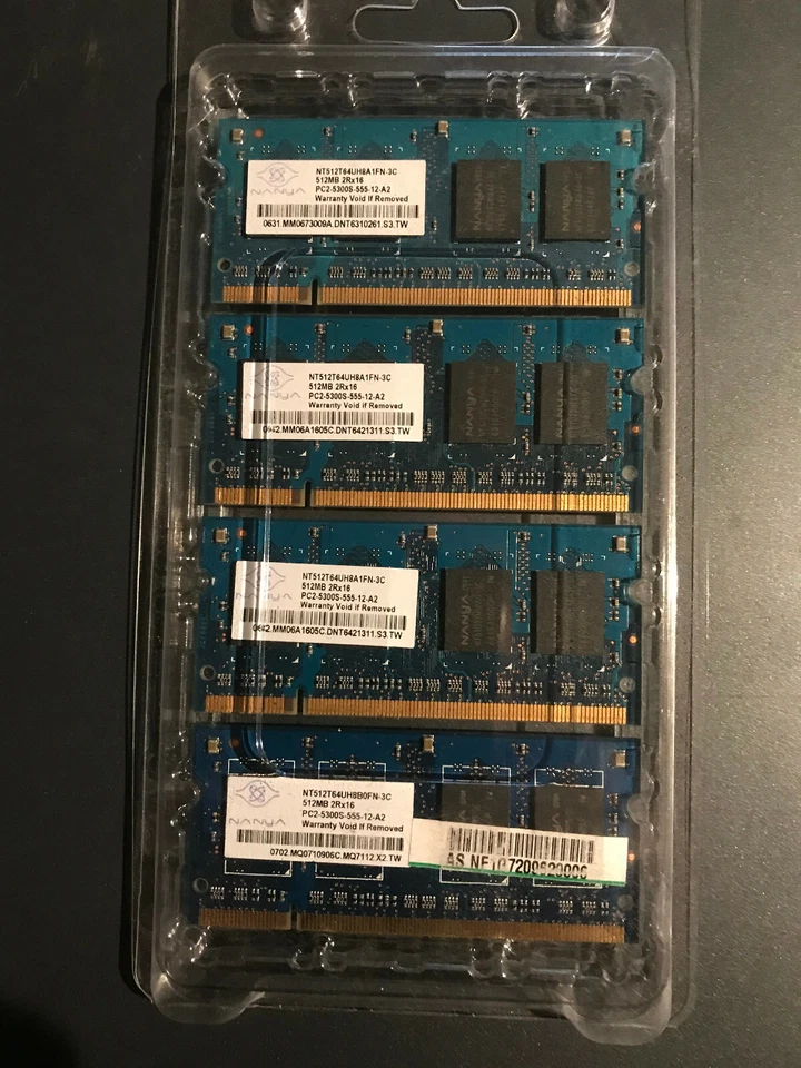 4x 512MB NANYA DDR2 RAM 5300 Mhz - Bild 1 von 1