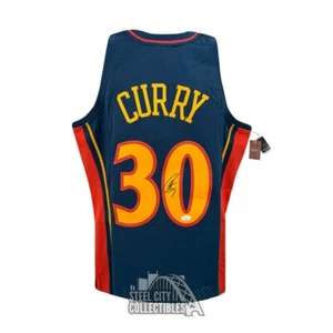 Stephen Curry Auto Golden State Mitchell & Ness Basketball Jersey - JSA (L) - Picture 1 of 2