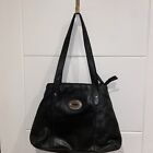 Immaculate Rowallan Tote Bag Handbag 100% Thick Leather Shoulder Bag Black