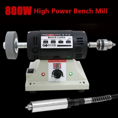 800W Bench Grinder Jewelry Metal Stone Glass Polisher Polishing Machine 10000rpm - Image 1 of 4